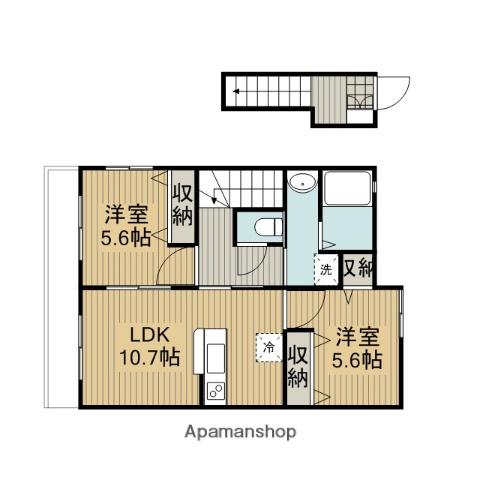 メゾンコスメーア(2LDK/2階)の間取り写真