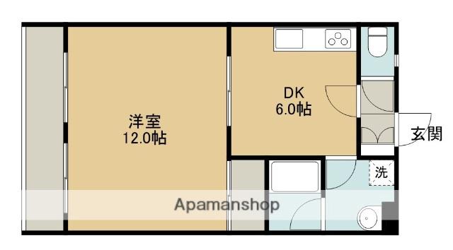 サンシティー田名(1DK/1階)の間取り写真