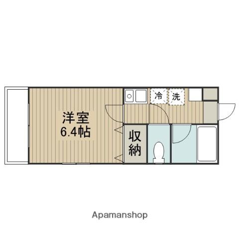 セラドン・グレイ(1K/1階)の間取り写真