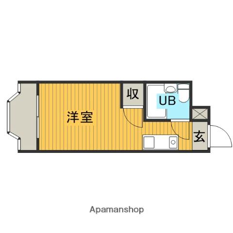 キャトルセゾン橋本(ワンルーム/2階)の間取り写真