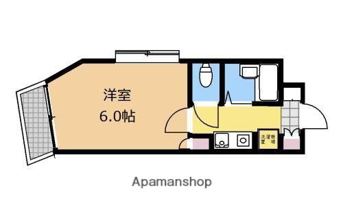 キャッスルマンション相模原(1K/2階)の間取り写真