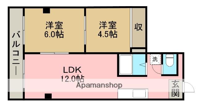 ピア・相模原(2LDK/1階)の間取り写真