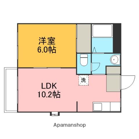 パークサイド富士見(1LDK/2階)の間取り写真