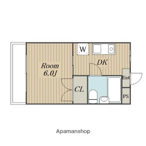 メゾン古淵(1DK/3階)の間取り写真