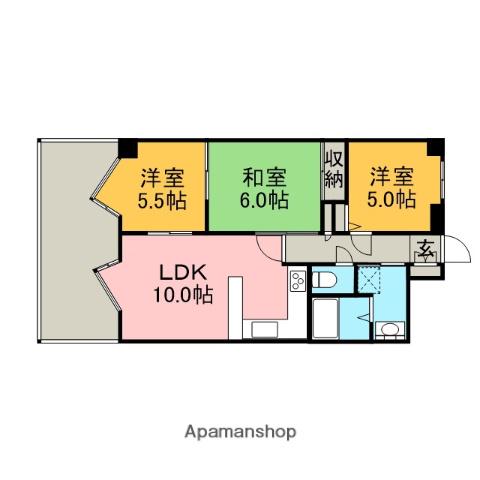 ロックプラザ橋本(3LDK/1階)の間取り写真