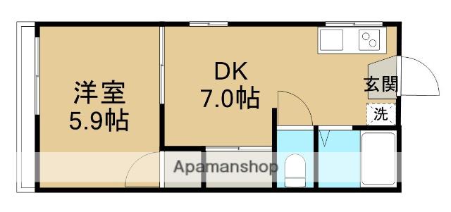 メゾン横山(1DK/1階)の間取り写真