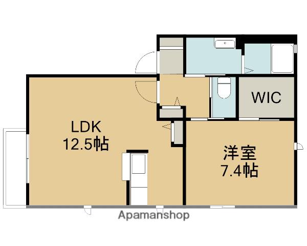 ラッキークローバーⅡ(1LDK/1階)の間取り写真