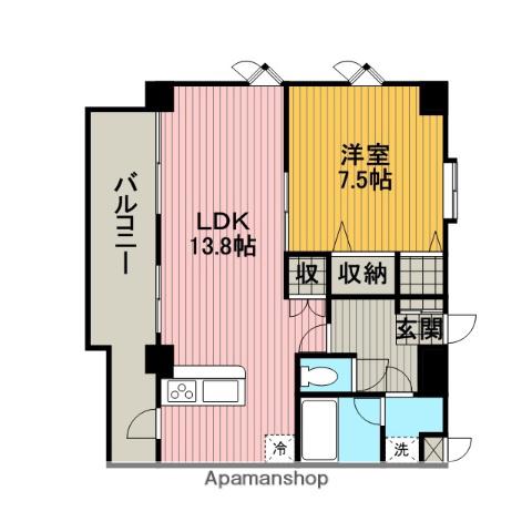 オークウッドⅡ(1LDK/6階)の間取り写真