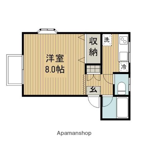 クレストハイム(1K/2階)の間取り写真