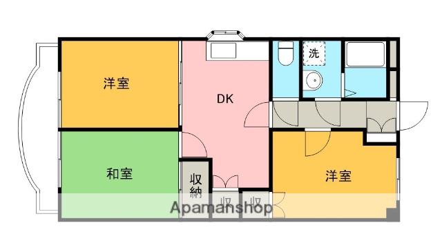 アスカマンション(3DK/3階)の間取り写真
