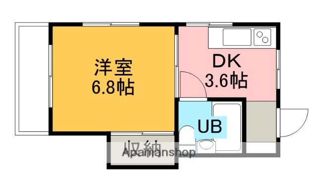 中央コーポ(1K/1階)の間取り写真