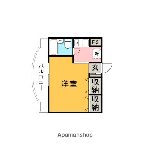 K COURT(ワンルーム/3階)の間取り写真