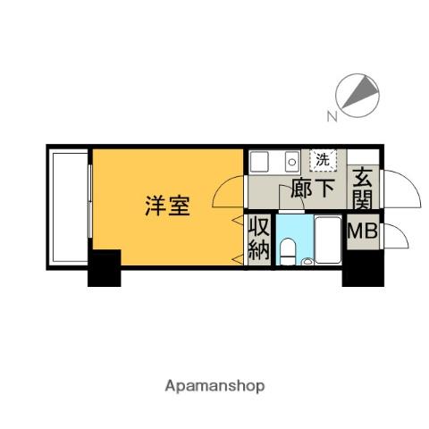 日神パレステージ相模原第2(1K/9階)の間取り写真