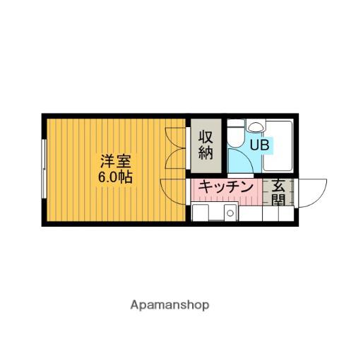 コーポアベリア(1K/1階)の間取り写真