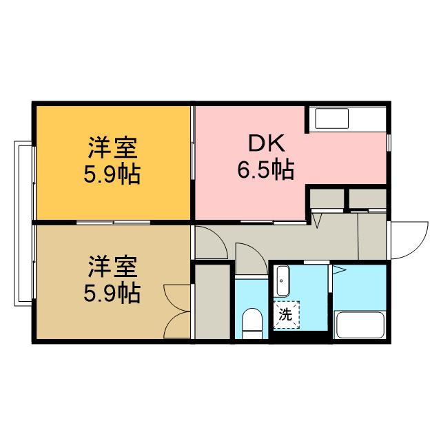 フラットマーシュ 1階階 間取り