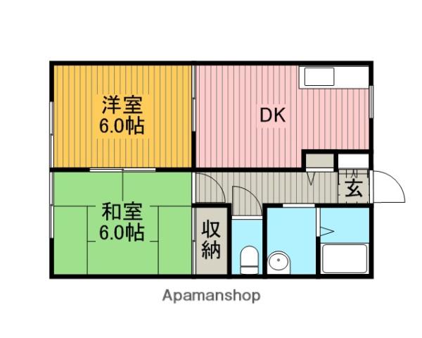 フラットマーシュ 2階階 間取り