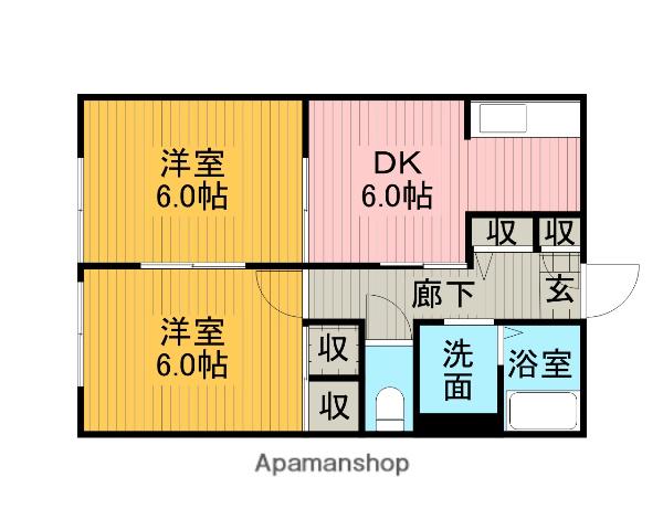 フラットマーシュ 2階階 間取り