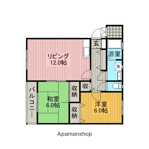 プレステージ(2LDK/2階)の間取り写真