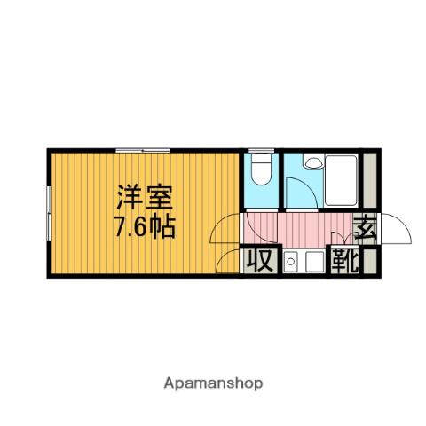 恭和コーポ南台(1K/3階)の間取り写真