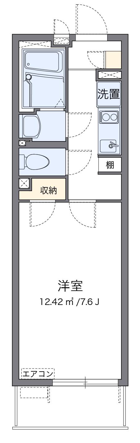 クレイノMIRAI(1K/3階)の間取り写真