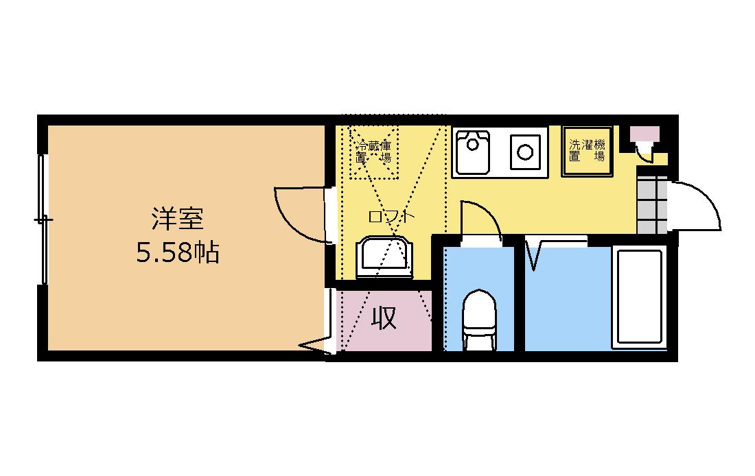 フォルツェガーデン(1K/1階)の間取り写真