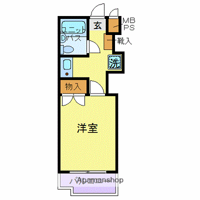 朝日プラザ相模大野(1K/4階)の間取り写真