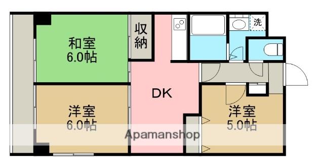 アルパインメゾン(3DK/5階)の間取り写真