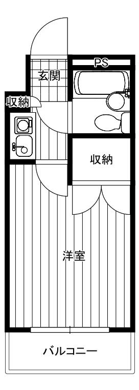 キャトルセゾン清新(1K/1階)の間取り写真