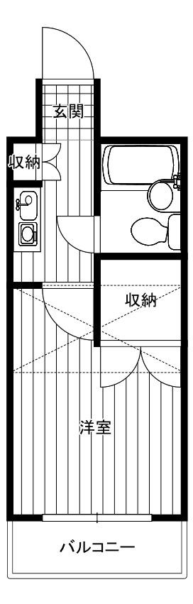 キャトルセゾン清新(1K/3階)の間取り写真