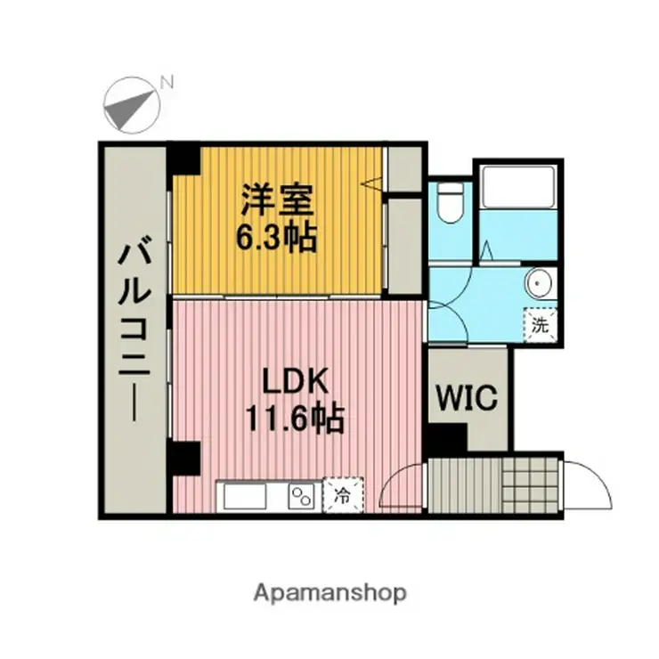 グラスワン 8階階 間取り