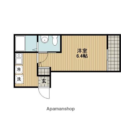 エクレール(1K/2階)の間取り写真