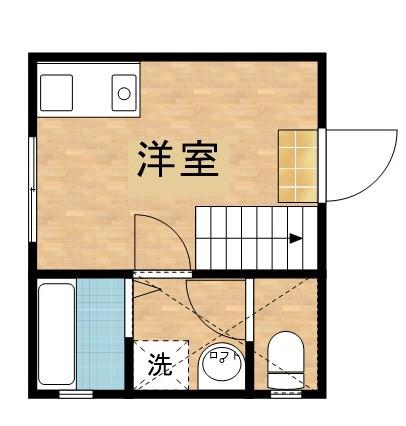 ESPOIR2(ワンルーム/2階)の間取り写真