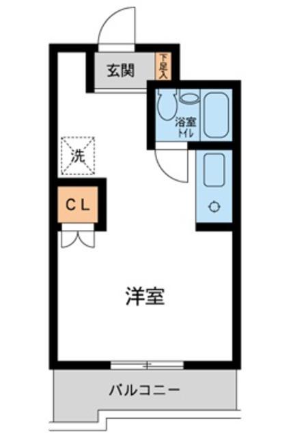 コスモヒロ南台(ワンルーム/3階)の間取り写真