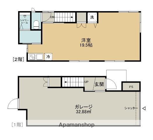 相模線 上溝駅 徒歩4分 2階建 新築(ワンルーム)の間取り写真