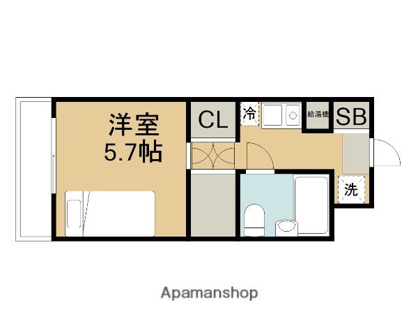 ラフィーネ学生マンション(1K/4階)の間取り写真