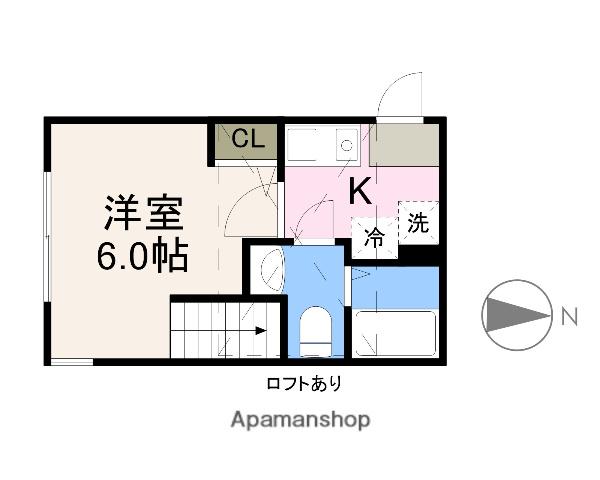 リブラ北里(1K/2階)の間取り写真