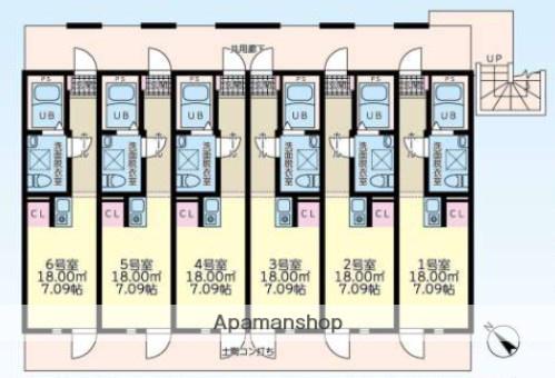RDワン(ワンルーム/1階)の間取り写真