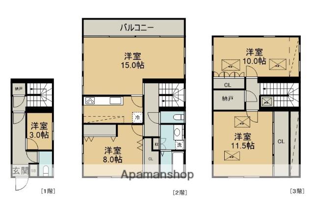 MJビル(4SLDK/3階)の間取り写真