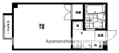 ラカセッタ(ワンルーム/2階)の間取り写真