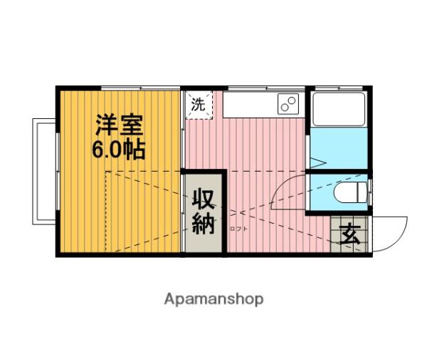 中川コーポ(1K/2階)の間取り写真