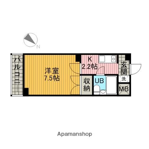 フォレスト相模(1K/3階)の間取り写真