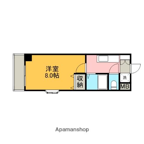 Y・Sメゾン(1K/4階)の間取り写真