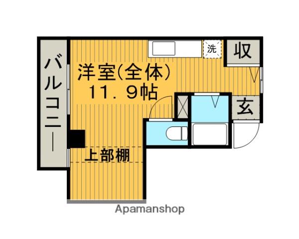 ステンドールK(ワンルーム/1階)の間取り写真