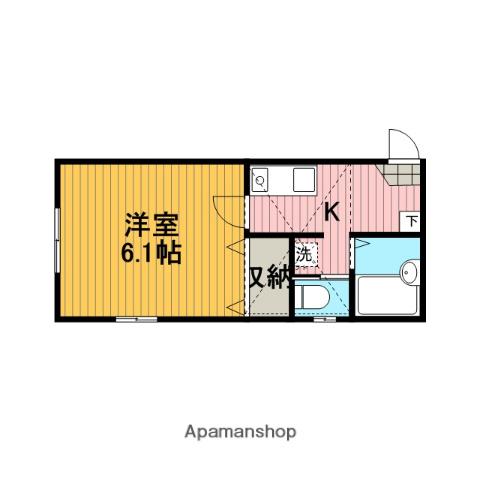 ボン・ボヤージュ(1K/1階)の間取り写真