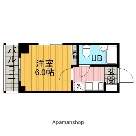 ダイアパレス相模原Ⅲ(1K/7階)の間取り写真