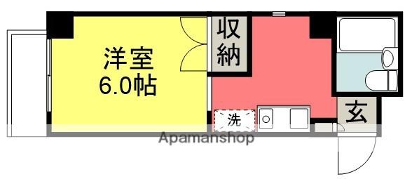 クレール町田(ワンルーム/2階)の間取り写真