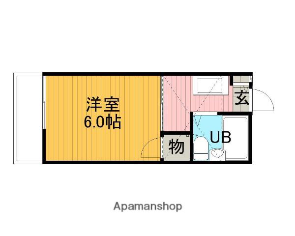 メゾンK&E(1K/2階)の間取り写真