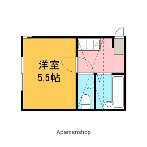 ロッシェル鹿沼台4号棟(1K/1階)の間取り写真