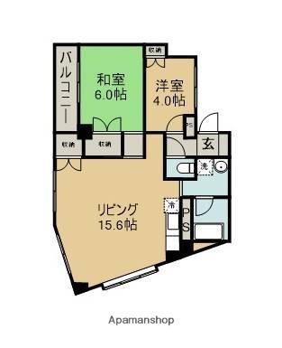 パークサイドテラダ(1SLDK/1階)の間取り写真