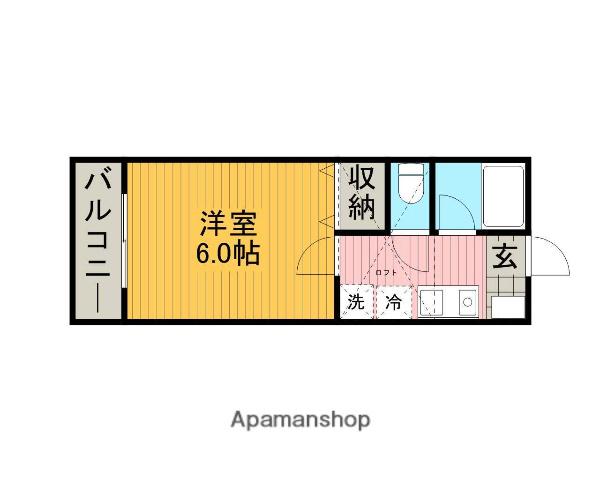 サンライズAKI(1K/1階)の間取り写真